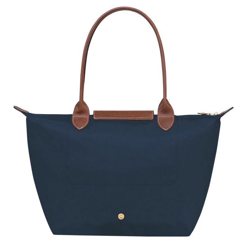 Longchamp |Le Pliage Original M Tote Bag, Marineblau – Recyceltes Canvas |Marineblau