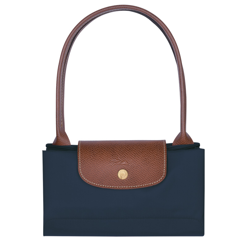 Longchamp |Le Pliage Original M Tote Bag, Marineblau – Recyceltes Canvas |Marineblau