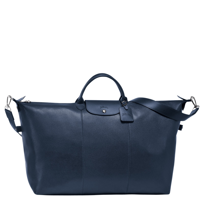 Longchamp |Le Foulonn L Reisetasche Marineblau – Leder |Marineblau