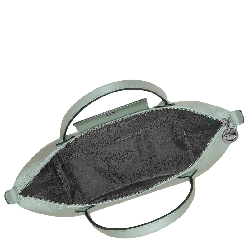 Longchamp |Le Pliage Xtra M Tote Bag, Eisenhut – Leder |Eisenkraut