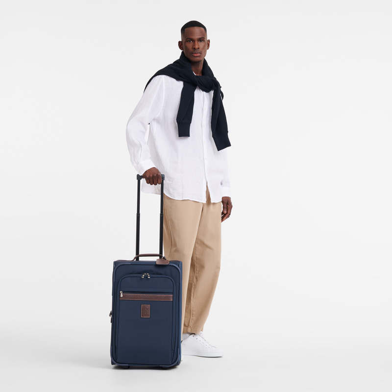 Longchamp |Boxford M Handgepäck Blau – Recyceltes Canvas |Blau