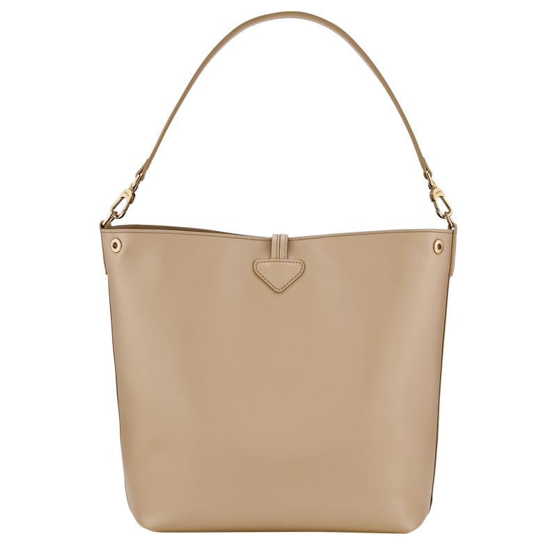 Longchamp |Le Roseau M Hobo-Tasche Wurzelholz – Leder |Wurzelholz