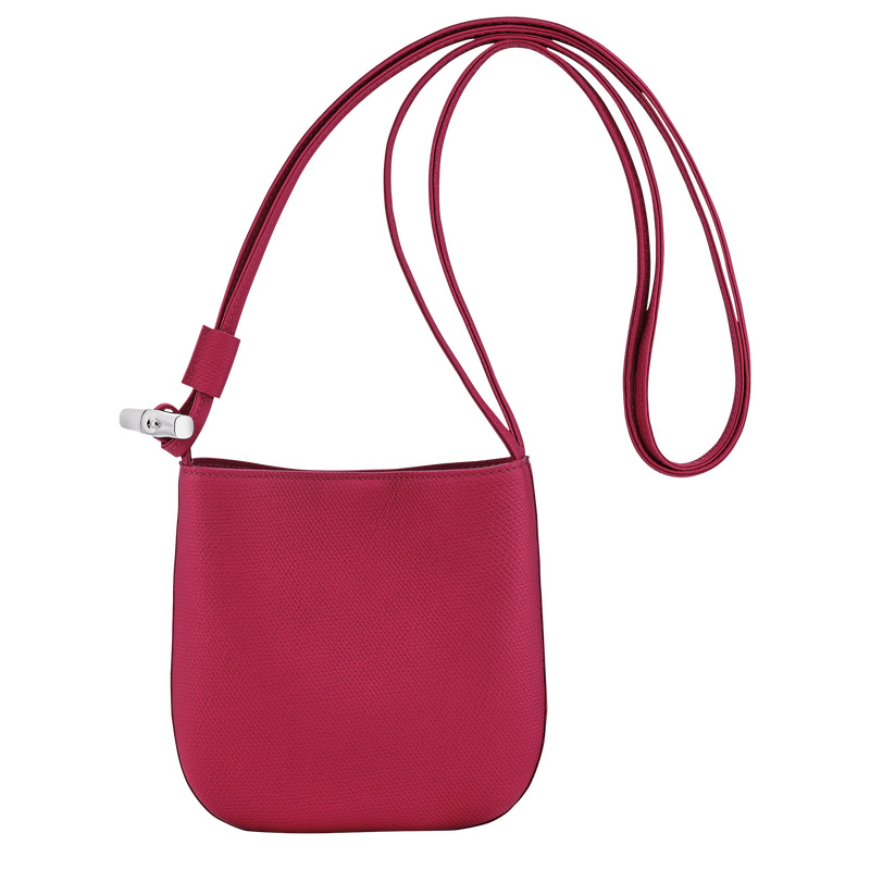 Longchamp |Le Roseau S Umhängetasche, Rot – Leder |Rot