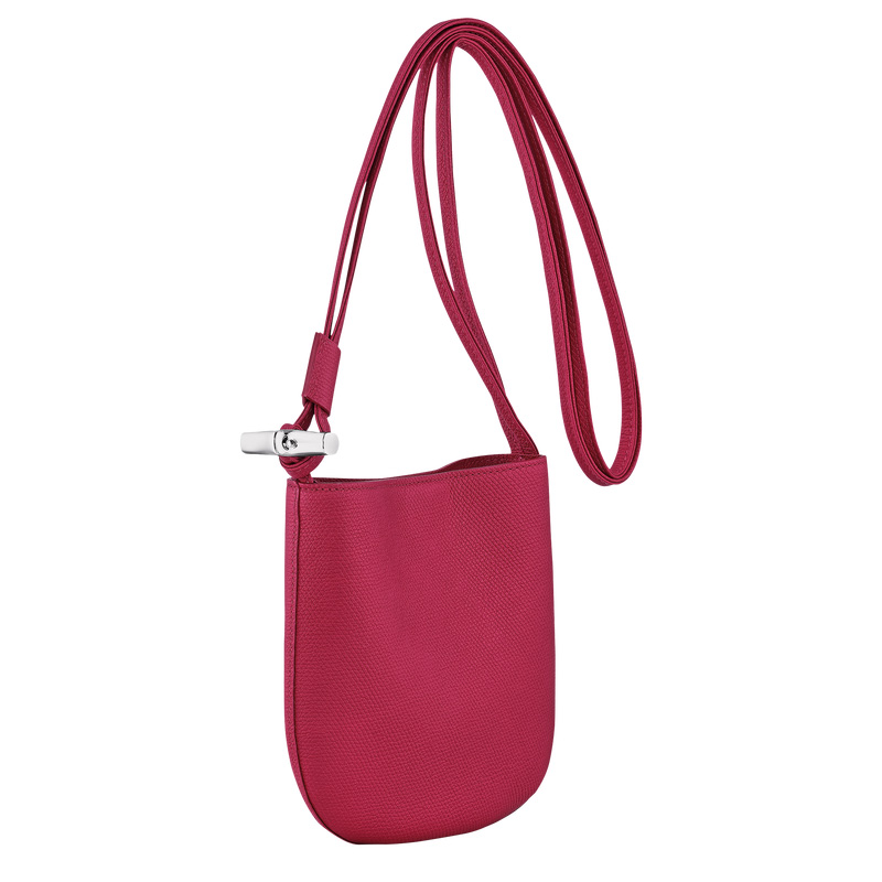 Longchamp |Le Roseau S Umhängetasche, Rot – Leder |Rot