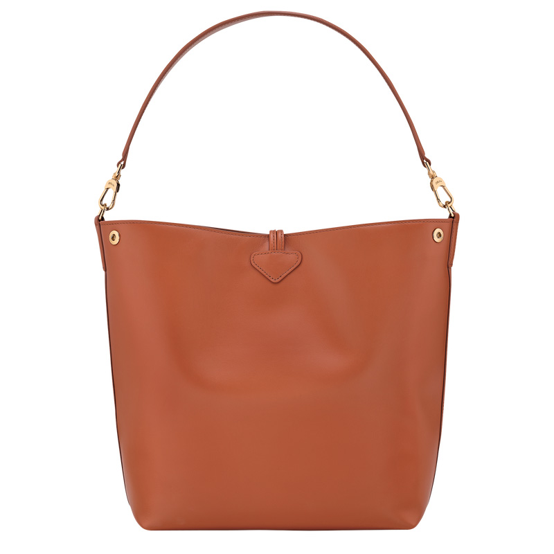 Longchamp |Le Roseau M Hobo-Tasche Bark – Leder |Rinde