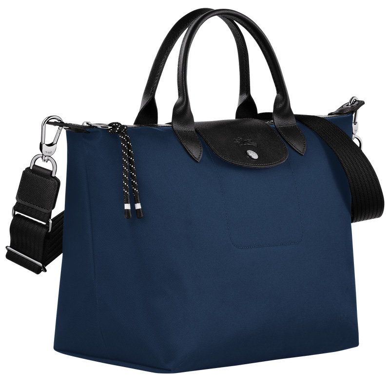 Longchamp |Le Pliage Energy L Handtasche Marineblau – Recyceltes Canvas |Marineblau