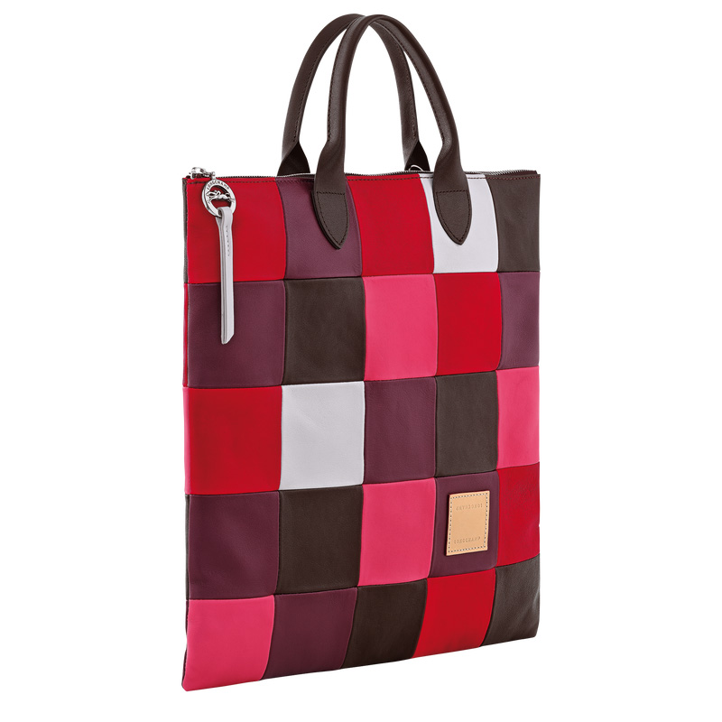 Longchamp |Re-Play L Handtasche, Aubergine – Leder |Aubergine