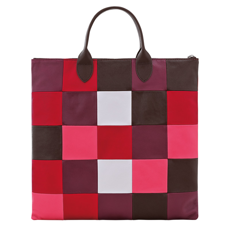 Longchamp |Re-Play L Handtasche, Aubergine – Leder |Aubergine