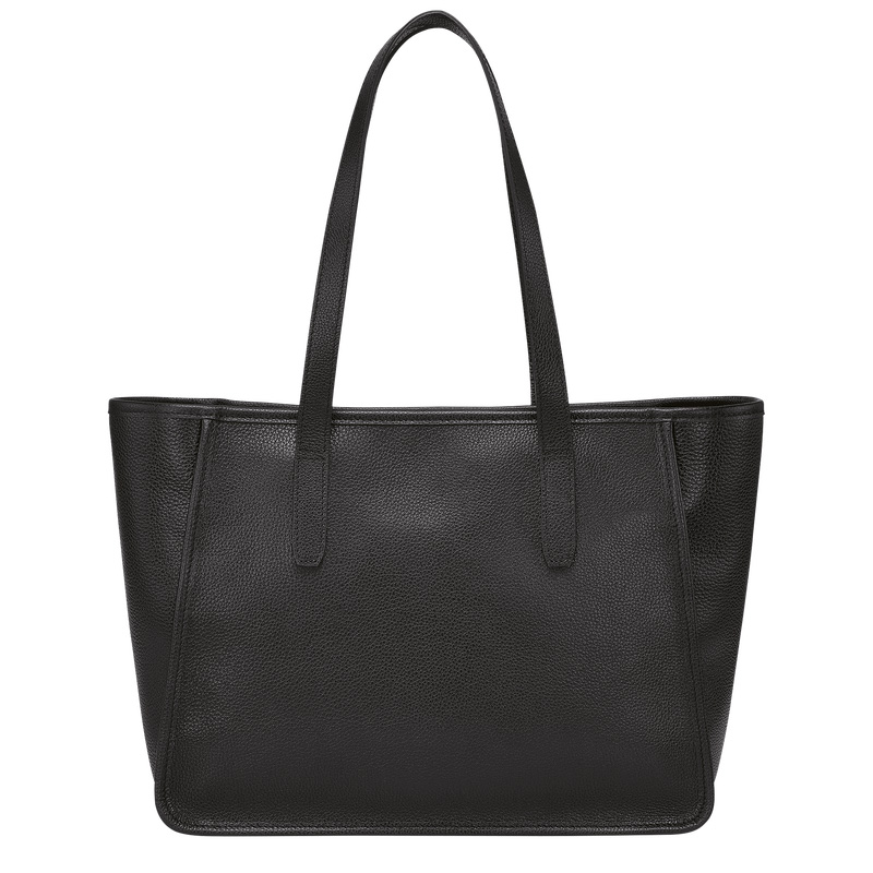 Longchamp |Le Foulonn L Tragetasche Schwarz – Leder |Schwarz
