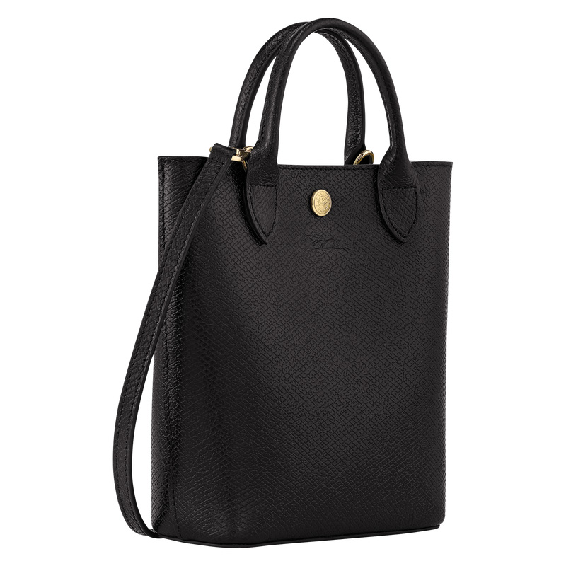 Longchamp |Pure XS Tragetasche Schwarz – Leder |Schwarz