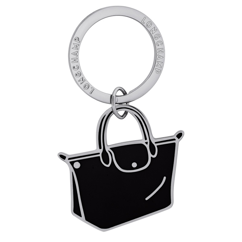 Longchamp |Le Pliage Schlüsselanhänger Schwarz – Metall |Schwarz