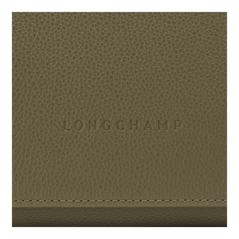 Longchamp |Le Foulonn M Umhängetasche Khaki – Leder |Khaki