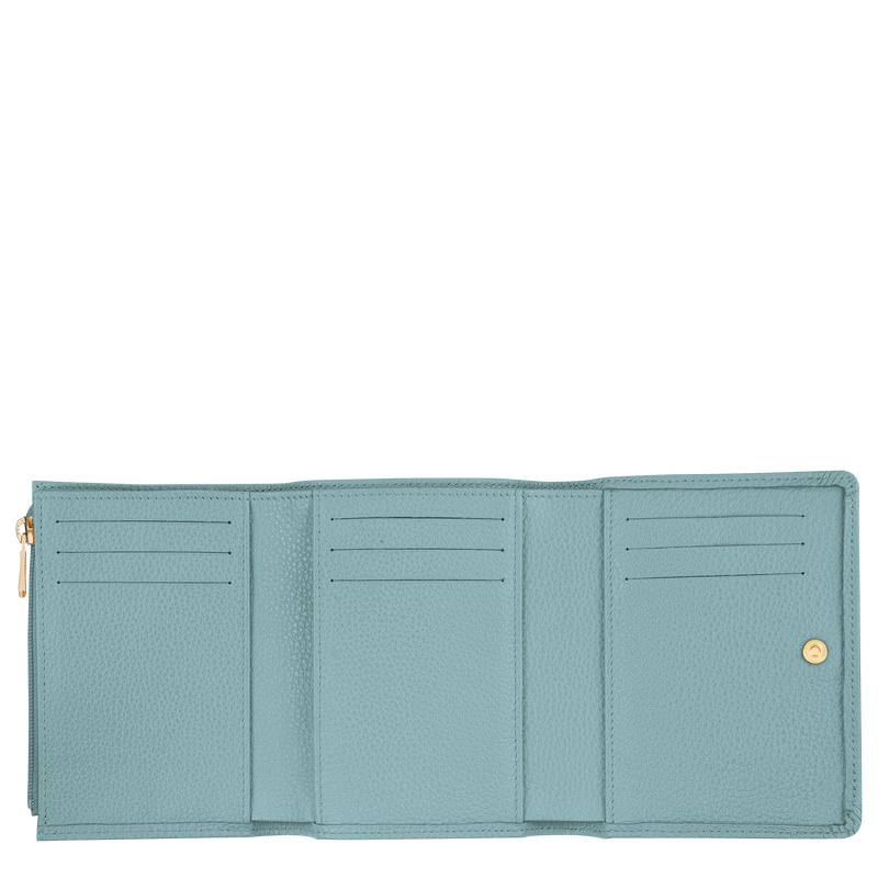 Longchamp |Le Foulonn Geldbörse Eukalyptus – Leder |Eukalyptus