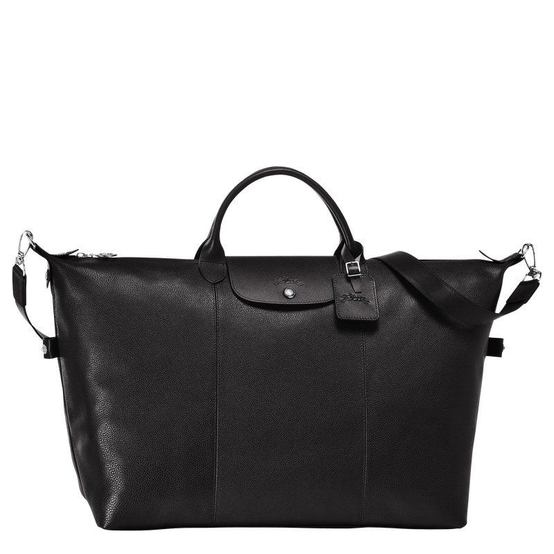 Longchamp |Le Foulonn XL Reisetasche Schwarz – Leder |Schwarz