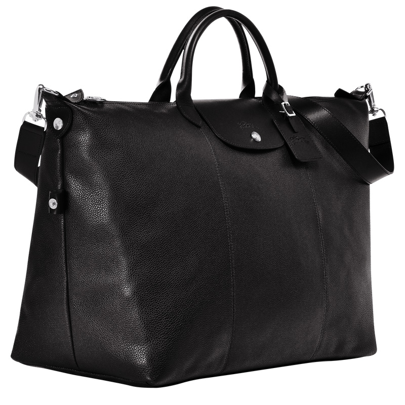 Longchamp |Le Foulonn XL Reisetasche Schwarz – Leder |Schwarz