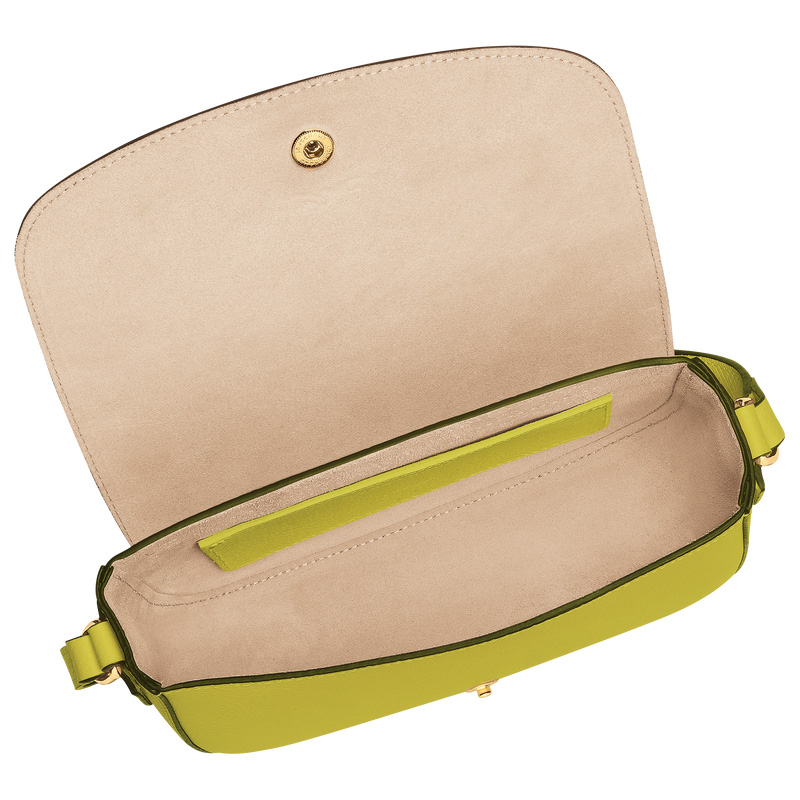 Longchamp |Pure S Umhängetasche, Kiwigrün – Leder |Kiwigrün