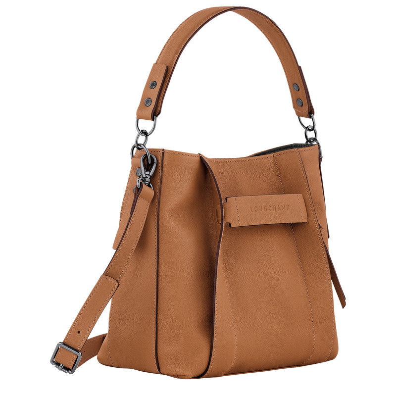 Longchamp |3D S Umhängetasche Natur – Leder |Natur