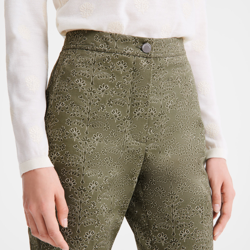 Longchamp |Hose Laurel – Bedruckte Gabardine |Laurel