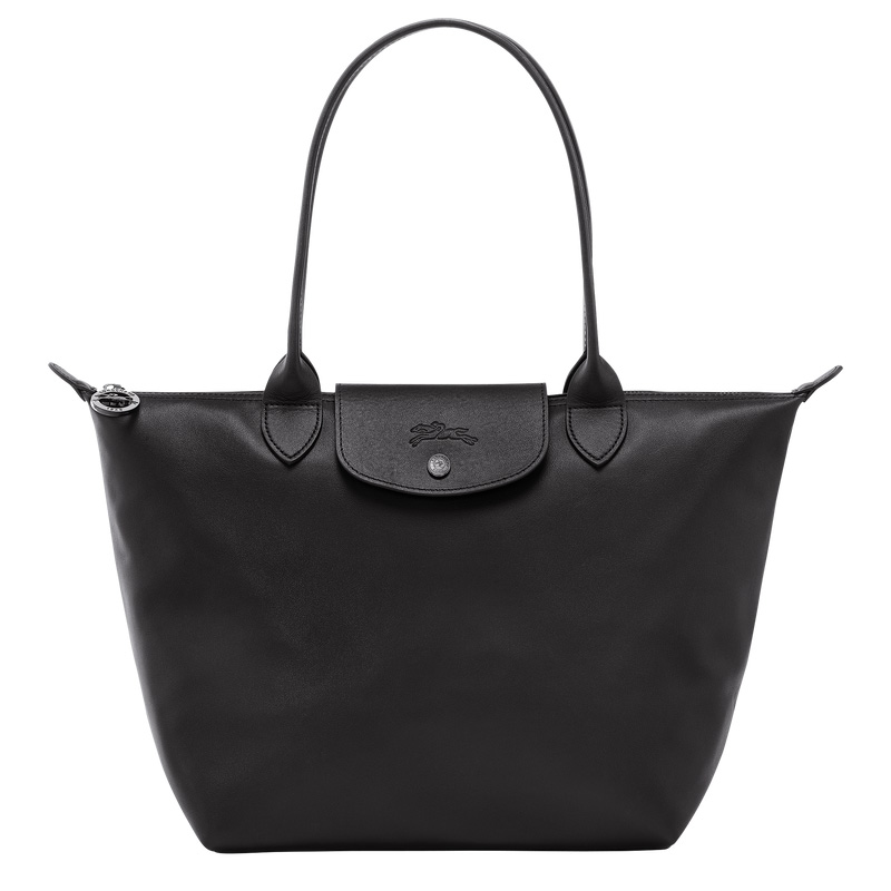 Longchamp |Le Pliage Xtra M Tragetasche Schwarz – Leder |Schwarz