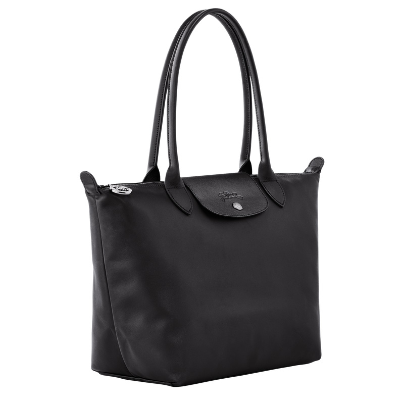Longchamp |Le Pliage Xtra M Tragetasche Schwarz – Leder |Schwarz