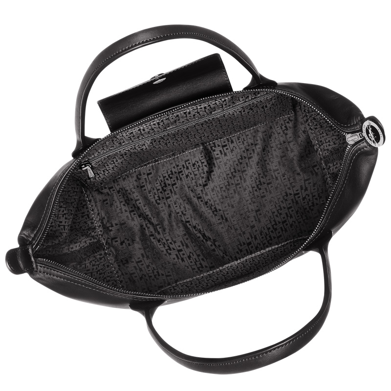 Longchamp |Le Pliage Xtra M Tragetasche Schwarz – Leder |Schwarz