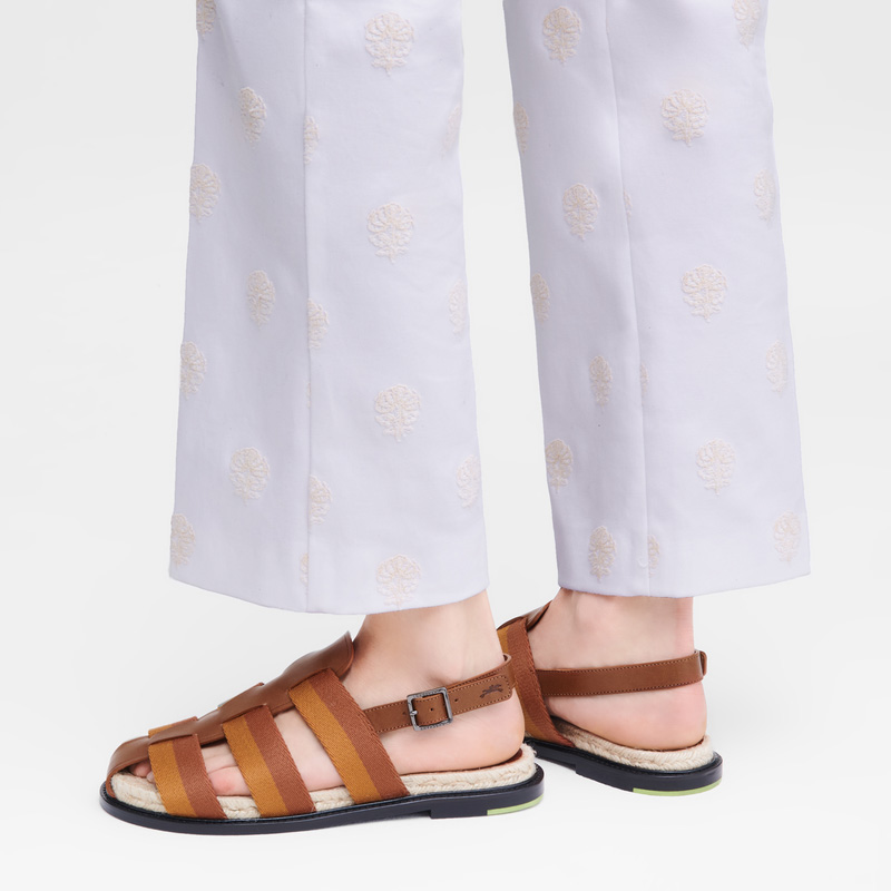 Longchamp |Shadow Sandalen Cognac – SONSTIGES |Cognac