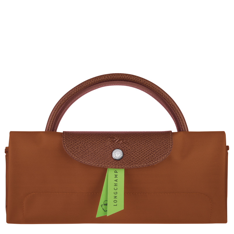 Longchamp |Le Pliage Green L Reisetasche Cognac – Recyceltes Canvas |Cognac