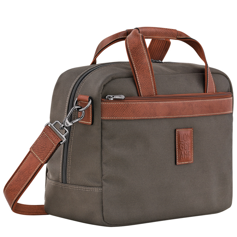 Longchamp |Boxford S Reisetasche Braun – Recyceltes Canvas |Braun