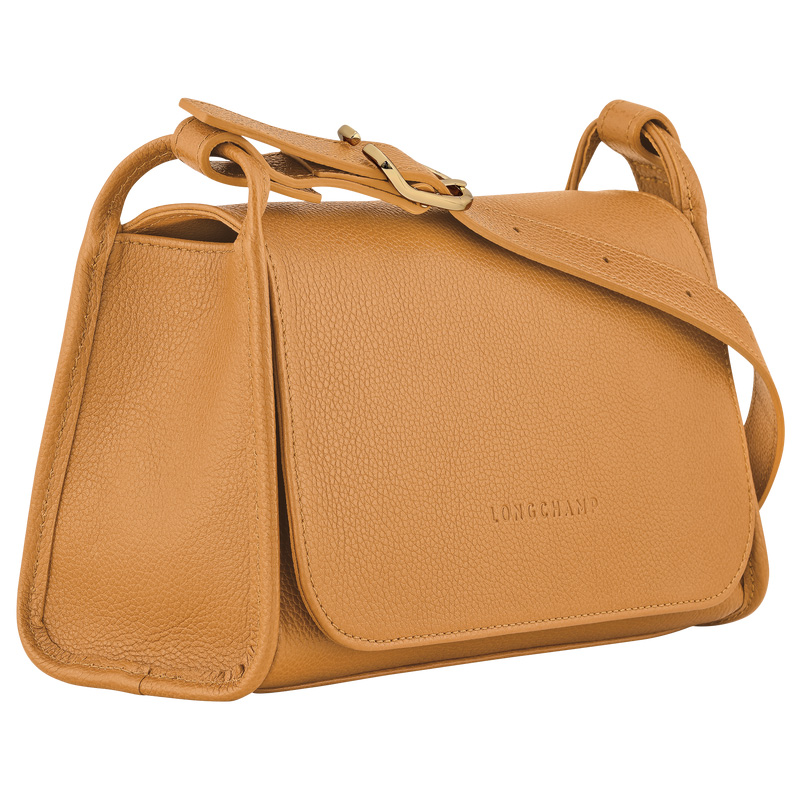 Longchamp |Le Foulonn M Umhängetasche, Walnuss – Leder |Walnuss
