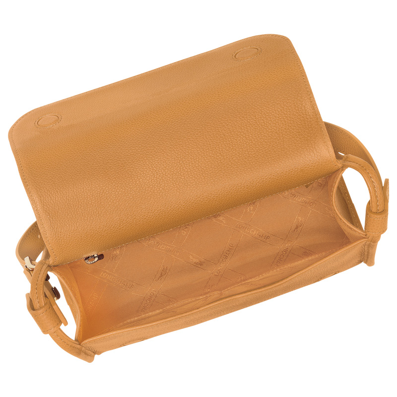 Longchamp |Le Foulonn M Umhängetasche, Walnuss – Leder |Walnuss