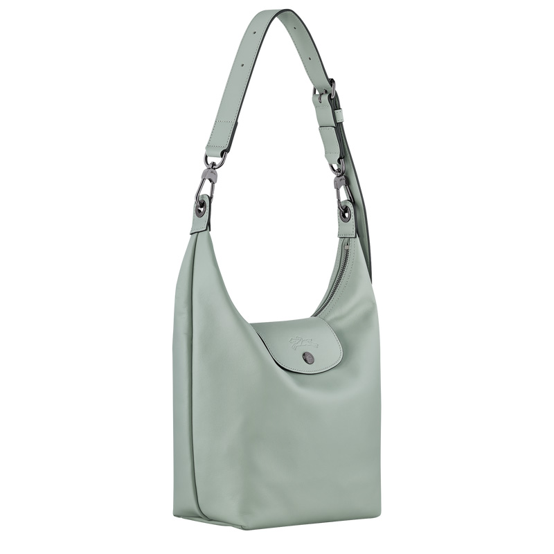 Longchamp |Le Pliage Xtra M Schultertasche Vervain – Leder |Eisenkraut