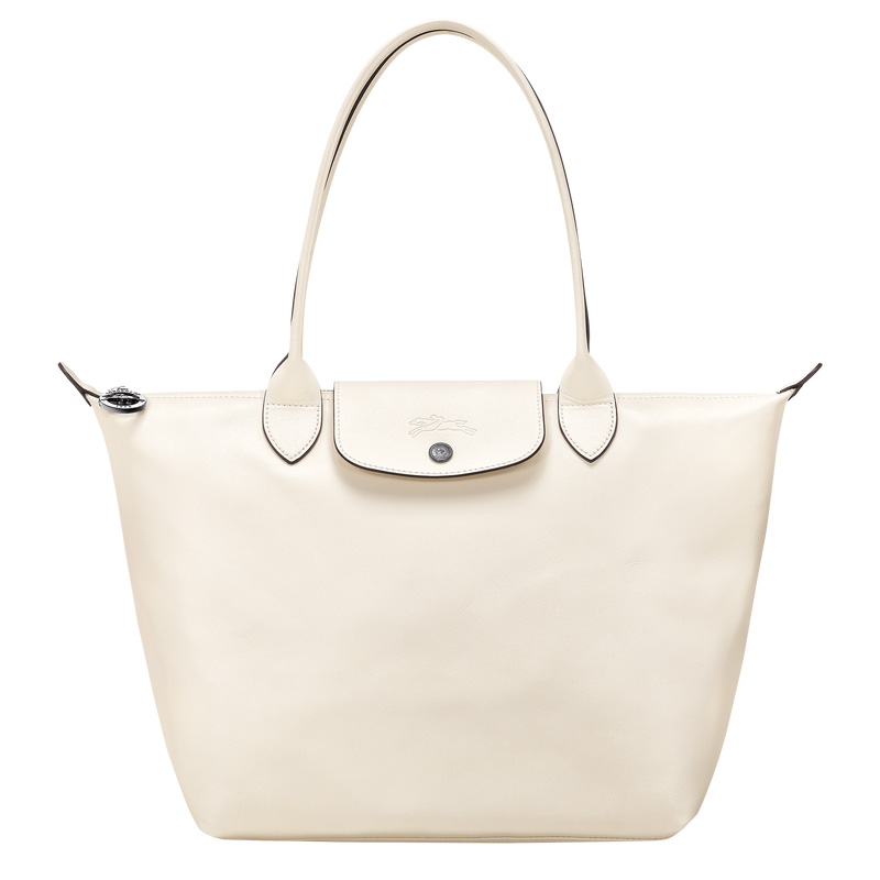 Longchamp |Le Pliage Xtra M Tote Bag Ecru – Leder |Ecru
