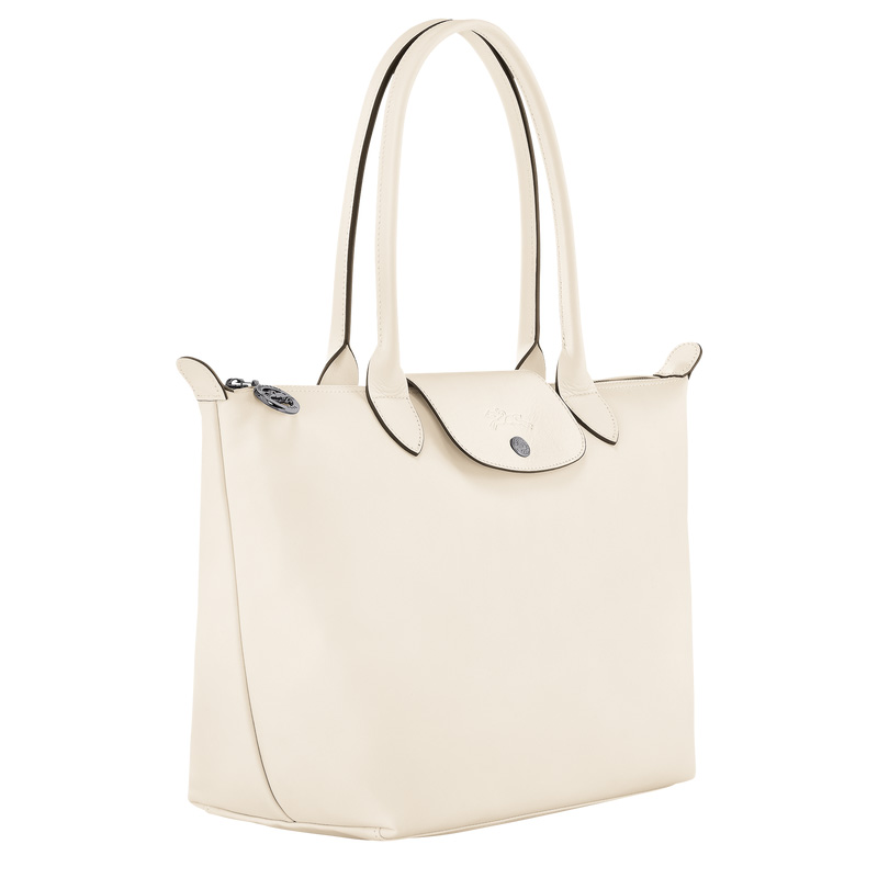 Longchamp |Le Pliage Xtra M Tote Bag Ecru – Leder |Ecru