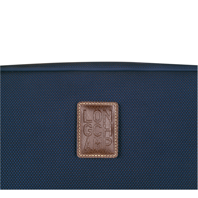Longchamp |Boxford Kulturbeutel, Blau – Recyceltes Canvas |Blau