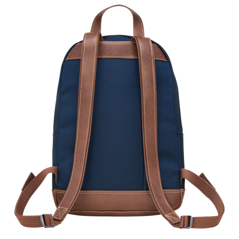 Longchamp |Boxford Rucksack, Blau – Recyceltes Canvas |Blau