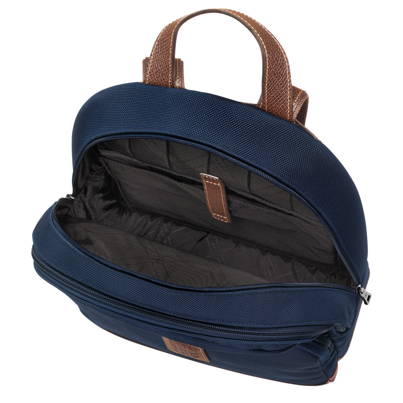 Longchamp |Boxford Rucksack, Blau – Recyceltes Canvas |Blau