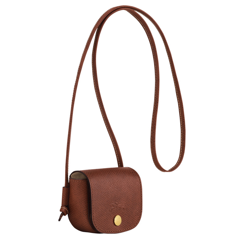 Longchamp |Pure Geldbörse mit Lederband Braun – Leder |Braun