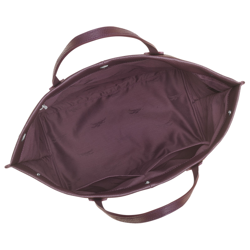 Longchamp |Essential L Tote Bag Aubergine – Leder |Aubergine