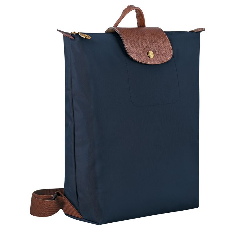 Longchamp |Le Pliage Original M Rucksack, Marineblau – Canvas |Marineblau