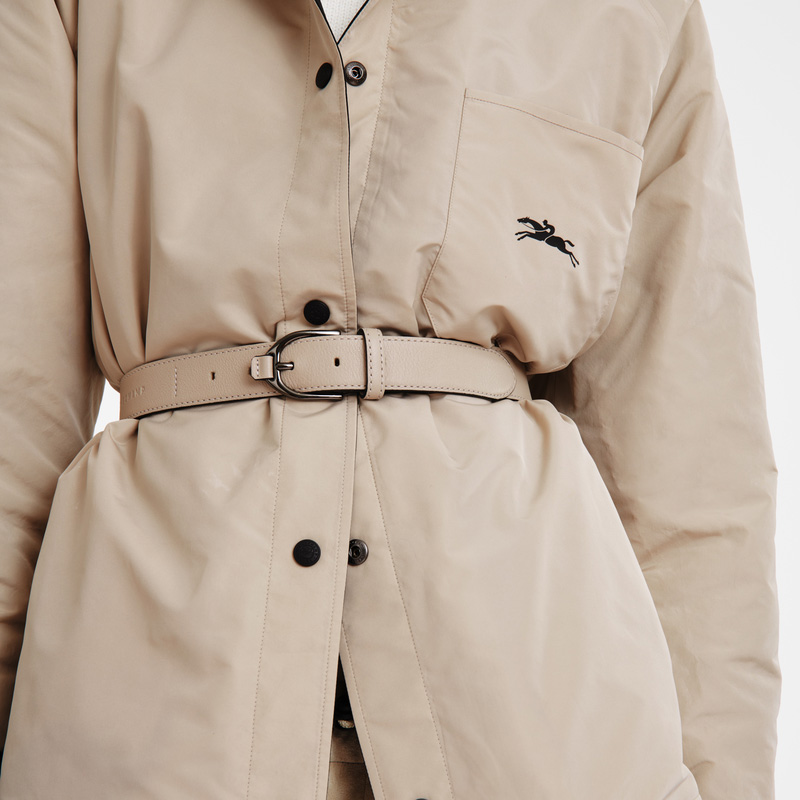 Longchamp |Wattierter Blouson, Schwarz/Papier – Technischer Taft |Schwarz/Mahagoni Longchamp |Wattierter Blouson, Schwarz/Papier – Technischer Taft |Schwarz/Mahagoni