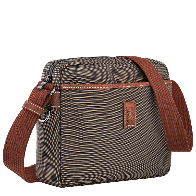 Longchamp |Boxford M Kameratasche, Braun – Recyceltes Canvas |Braun