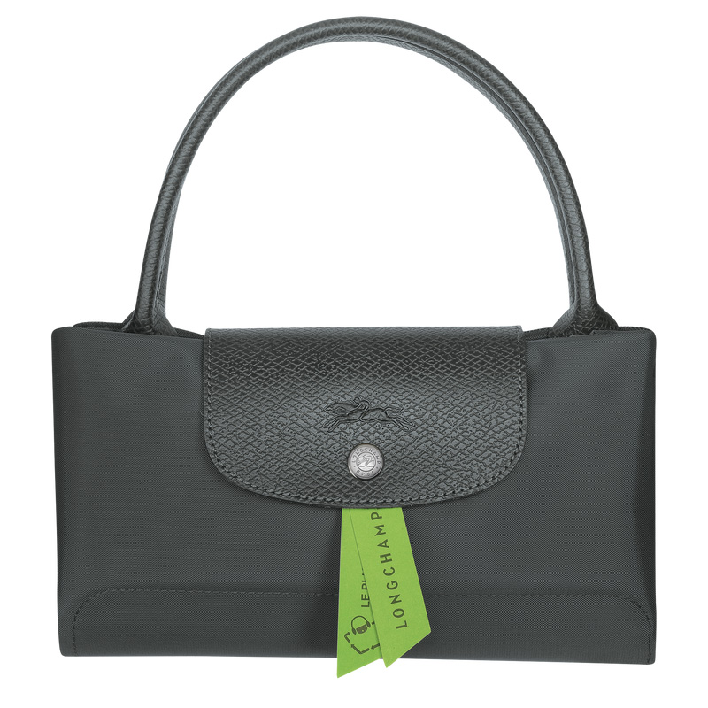 Longchamp |Le Pliage Grüne M Handtasche Graphit – Recyceltes Canvas |Graphit