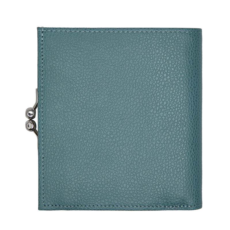 Longchamp |Le Foulonn Kompaktes Portemonnaie Eukalyptus – Leder |Eukalyptus