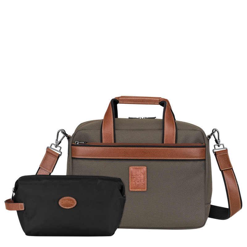 Longchamp |Boxford S Reisetasche Braun – Recyceltes Canvas |Braun