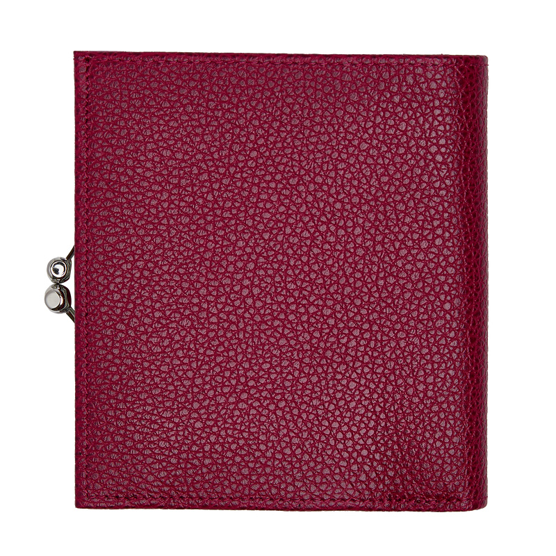 Longchamp |Le Foulonn Kompakte Geldbörse Beetroot – Leder |Beetroot