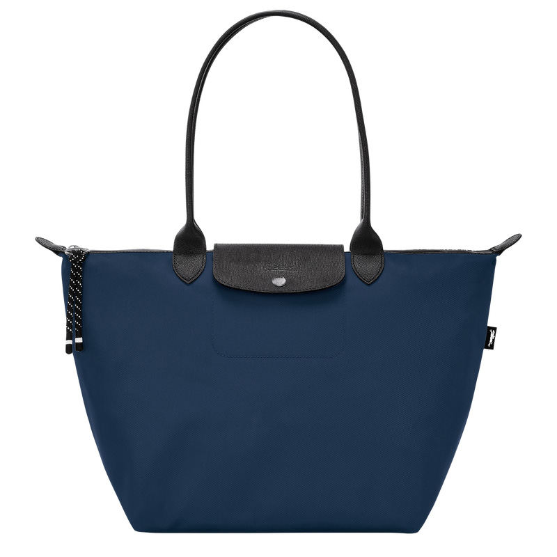 Longchamp |Le Pliage Energy L Tote Bag, Marineblau – Recyceltes Canvas |Marineblau