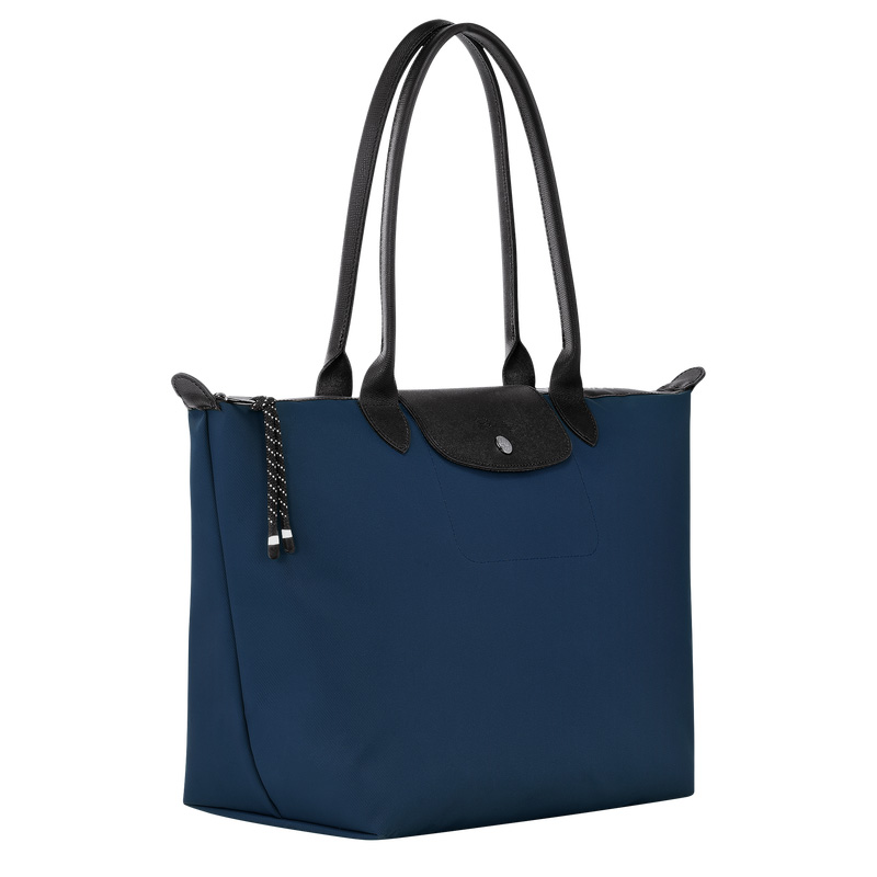 Longchamp |Le Pliage Energy L Tote Bag, Marineblau – Recyceltes Canvas |Marineblau