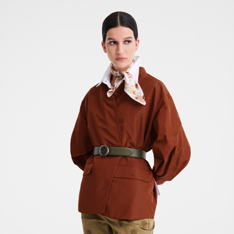 Longchamp |Fort Seidenschal 50 Honig – SONSTIGES |Honig