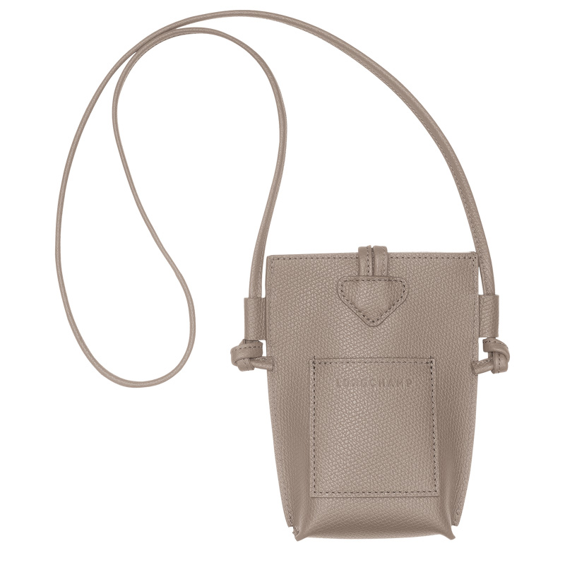 Longchamp |Le Roseau Handyhülle, Ton – Leder |Clay