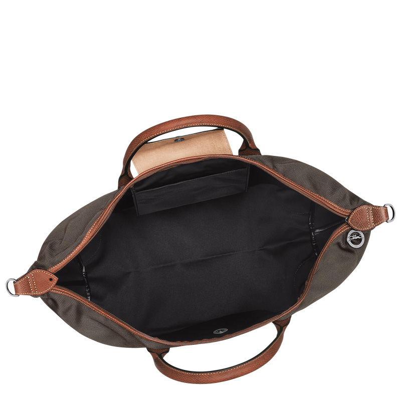 Longchamp |Boxford L Reisetasche Braun – Recyceltes Canvas |Braun